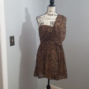 G By Guess Leopard Print Tube Top Dress